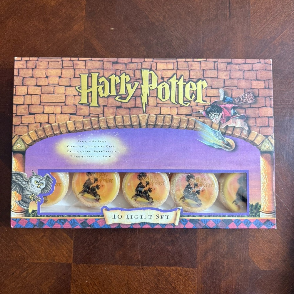 Harry Potter String Lights Kurt Adler 2000 WB Vintage Box 10 Globe‎ Set